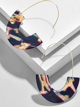 Vintage New Semicircular Copper Wire Earring